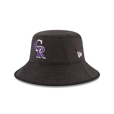 Sapca New Era Colorado Rockies MLB Shadowed Stretch Bucket Hat - Negrii